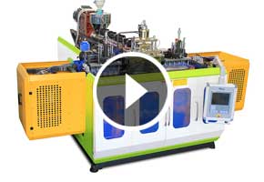 宝捷EB120U100S6高速双工位挤出吹瓶机一出6生产椰奶瓶