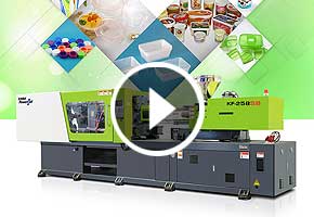 宝捷KF258-V6高速薄壁专用注塑机一出4生产1000ml奶茶杯